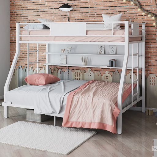 Двухъярусная кровать «Гранада П140» с полками